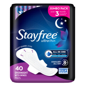 Stayfree Ultra Thin Overnight 28’s Save $8.00