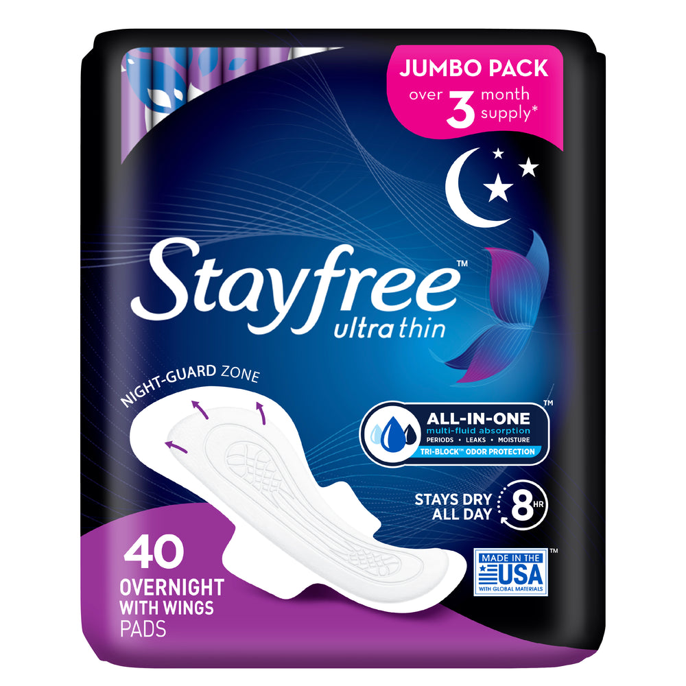 Stayfree Ultra Thin Overnight 28’s Save $8.00