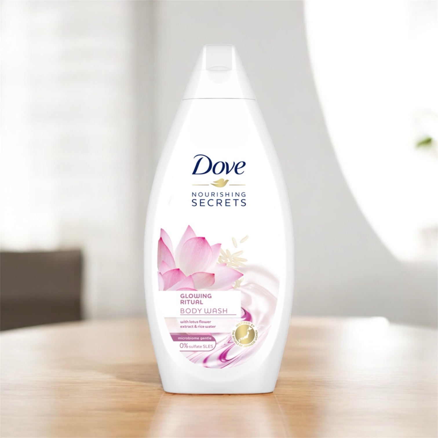 Dove Women Glowing ( Rice water and Lotus Flower) Body Wash 500ml