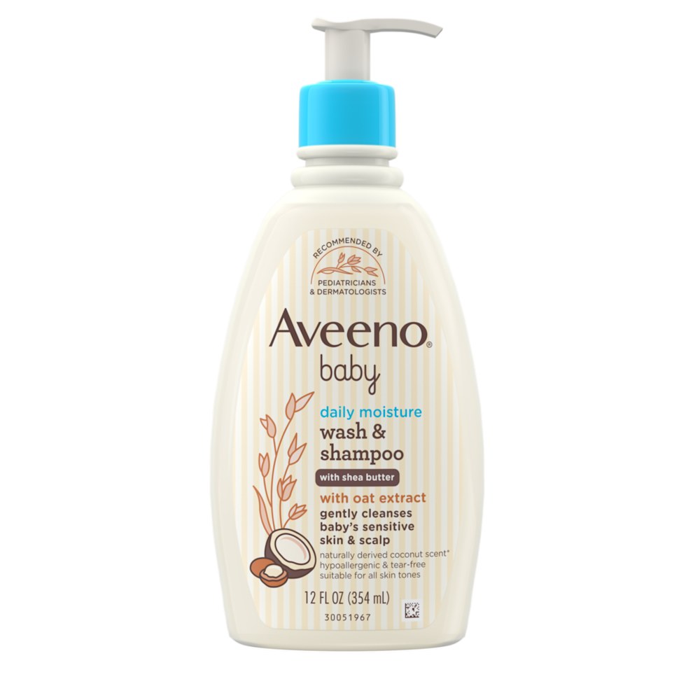 Aveeno Baby Daily Moisture wash & shampoo with shea butter 12oz