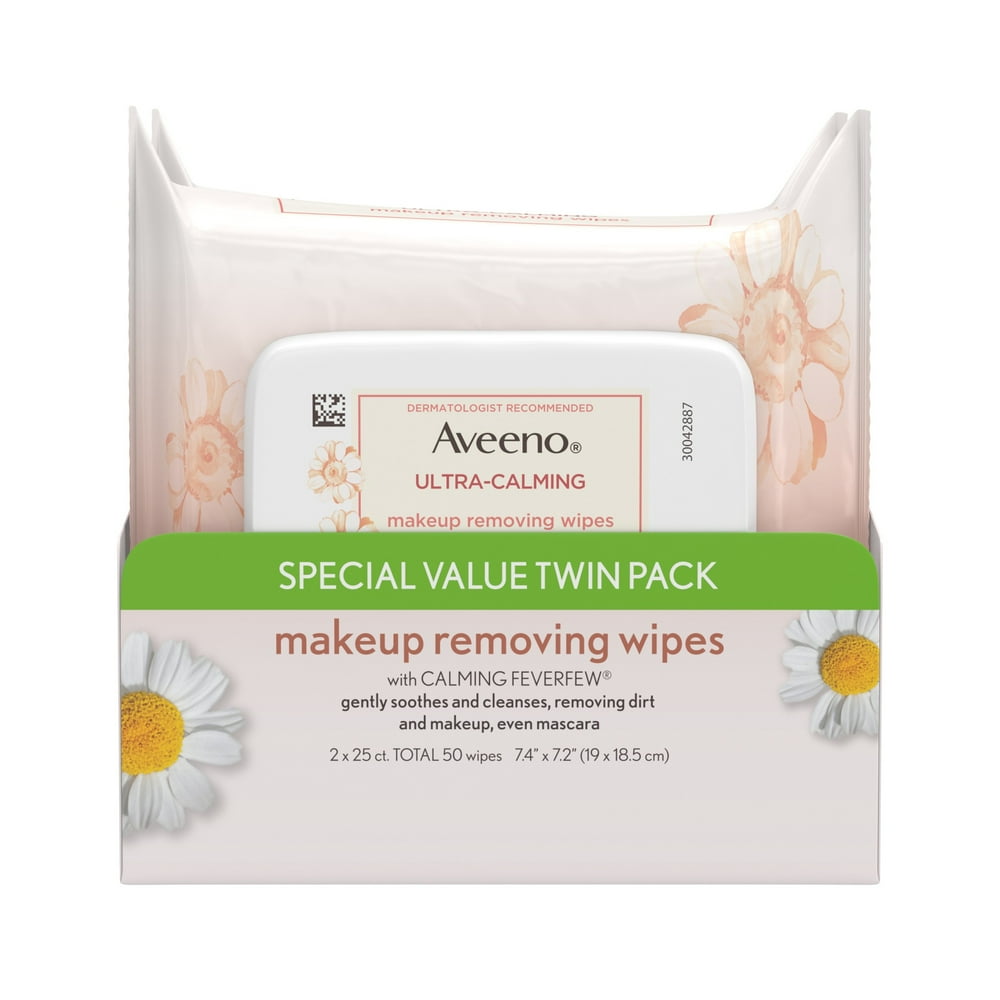 Aveeno Ultra Calming Makeup Removing Wipes 25CT