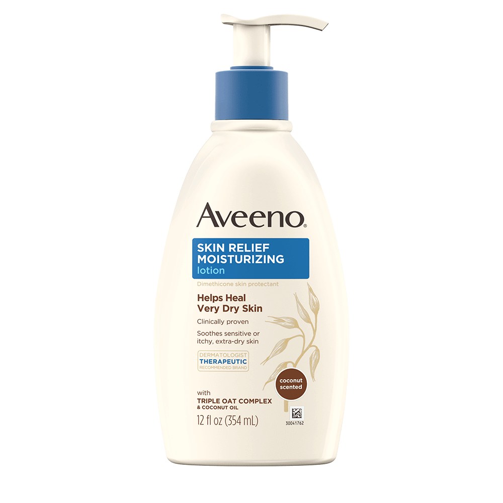 Aveeno Skin Relief Gentle Scent Lotion Nourishing Coconut 12 Fl oz