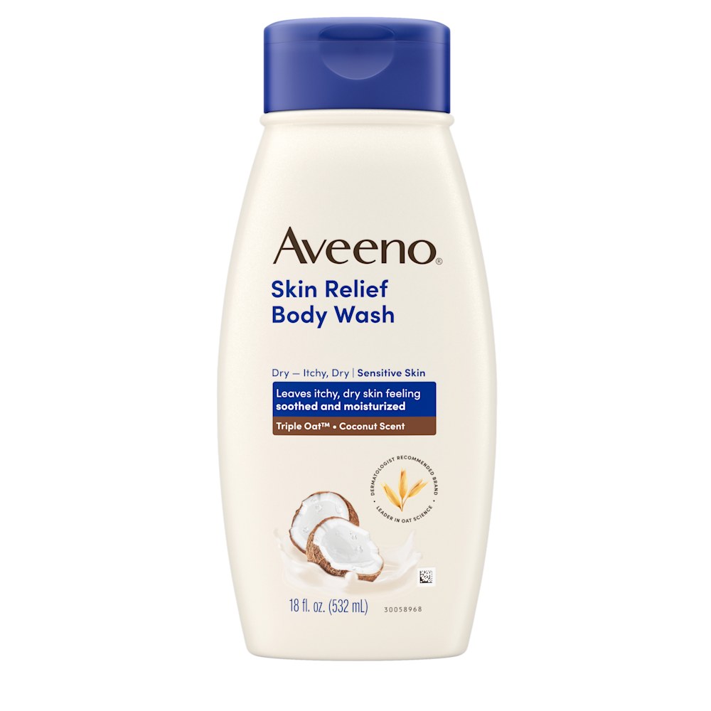 Aveeno Skin Relief Gentle Scent Body Wash Nourishing Coconut 12 Fl oz