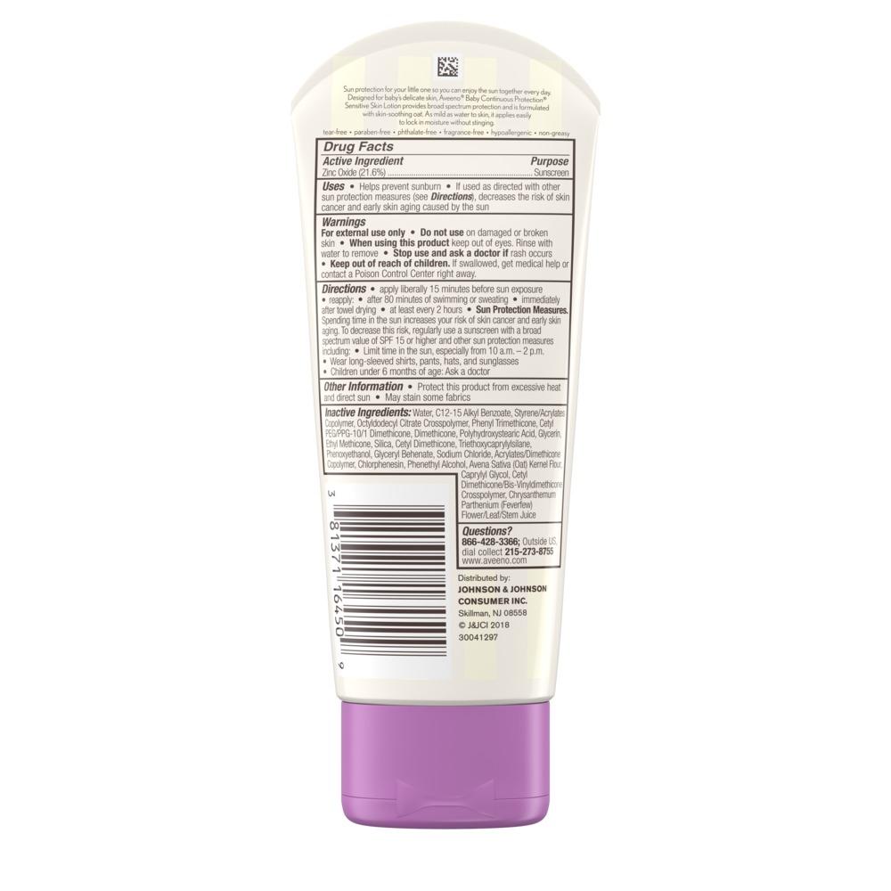 Aveeno Baby Lotion S/Skin With S/Screen SPF50 3 Fl oz