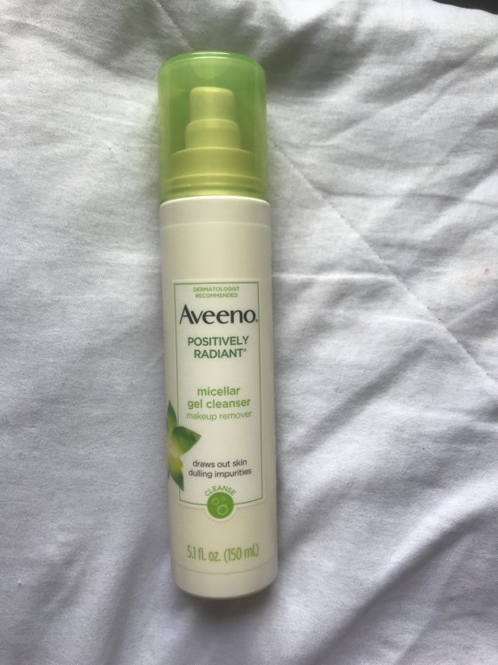 Aveeno Positively Radiant Micellar Gel Cleanser Makeup Remover 5.1fl oz