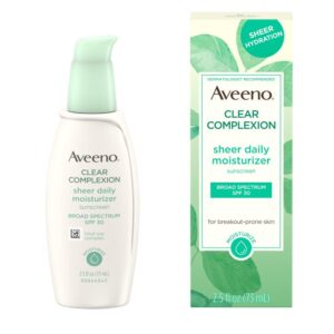 Aveeno Clear Complexion Sheer Daily Moisturizing SPF30 2.5oz