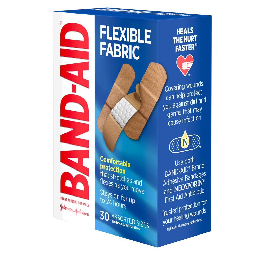 Band Aid Flex Fabric Assorted 30’s Water Colour Design