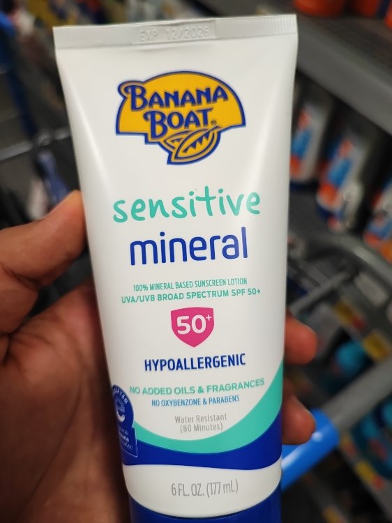 Banana Boat Simply Protect Sensitive Skin Suncreen Lotion SPF 50+ 6oz