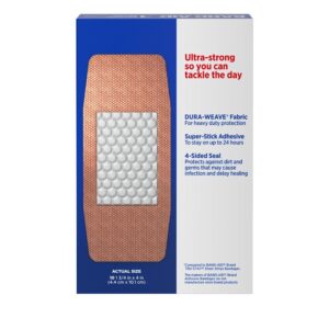 Band Aid Extra Large Tough Strips AOS 10’s
