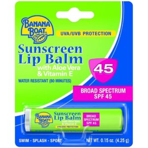 Banana Boat Sunscreen Aloe Lip Balm SPF 45
