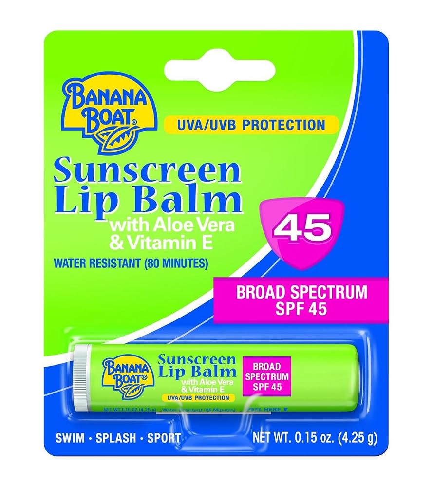 Banana Boat Sunscreen Aloe Lip Balm SPF 45