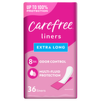Carefree Acti-Fresh Unscented Extra long 36’s