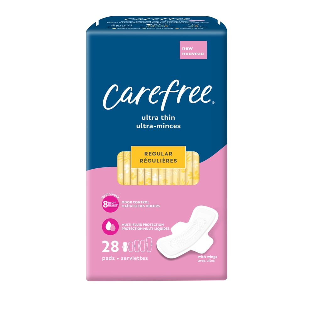 Carefree Ultra thin Superlong Pads Wings 28’s Save $4.00
