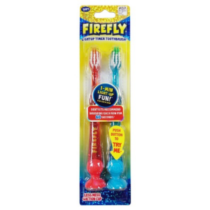 Firefly 2PK Soft Light Up Timer Toothbrush