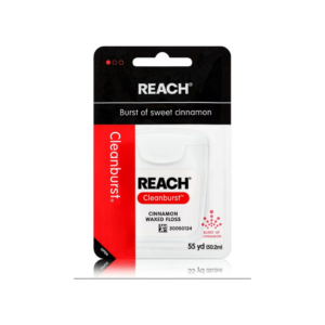Reach Dental Floss Cleanburst Cinnamon Waxed 55YDS