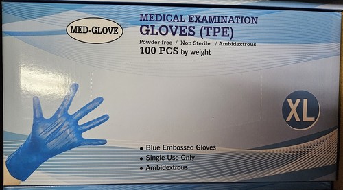 Med-Glove Examination Gloves 100CT Large
