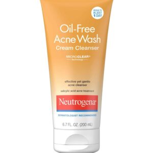 Neutrogena oil free acne wash cream cleanser 6.7oz