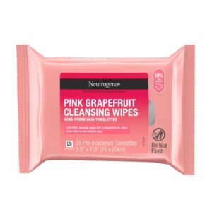Neutrogena Oil Free Cleansing Wipes Pink Grapefruit 25CT