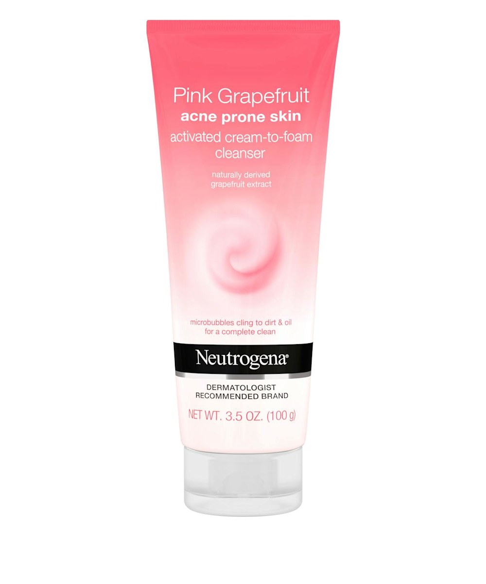 Neutrogena Pink Grapefruit Acne Prone Skin Cream to Foam Cleanser 3.5oz