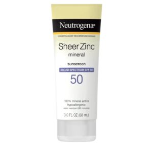 Neutrogena Sheer Zinc Dt Sunscreen SPF50 3Fl oz