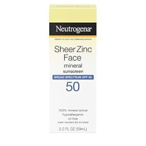 Neutrogena Sheer Zinc Face Dt Sunblock SPF50 2Fl oz