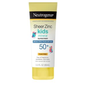 Neutrogena Sheer Zinc Kids Mineral Sunscreen Lotion SPF50+ 3Fl oz