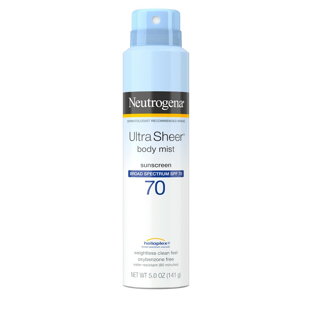Neutrogena Ultra Sheer Body Mist sunscreen SPF 70 5.0 oz save $15.00
