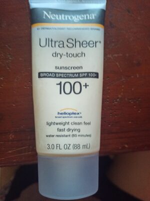 Neutrogena Ultra Sheer Sunblock Lotion SPF100+ 3FL oz