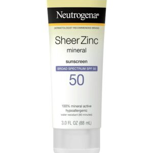Neutrogena Sheer zinc Kids mineral Lotion SPF 50+ 3.0 fl oz