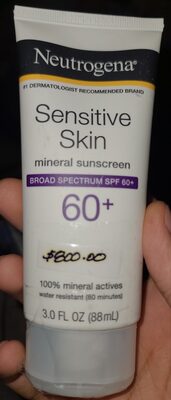 Neutrogena Sensitive Skin Face Sunblock SPF60 3oz