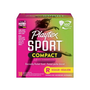 Playtex Sport Compact Regular Unscented 18CT Tampons
