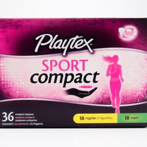 Playtex Sport Compact Super Unscented 18 Tampons