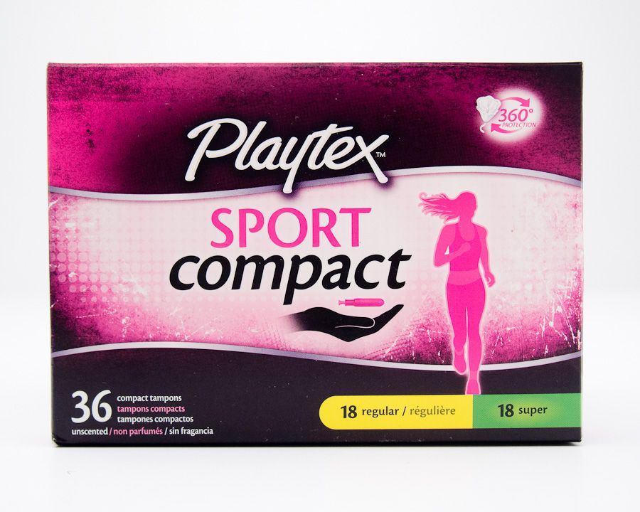 Playtex Sport Compact Super Unscented 18 Tampons