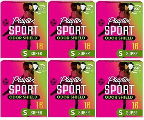 Playtex Sport Odor Shield Super 16 Tampons