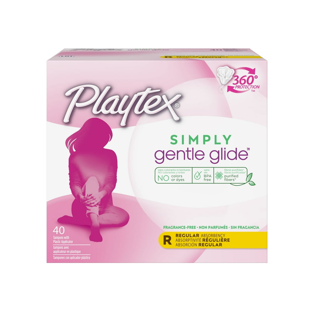 Playtex Simply Gentle Glide Regular Unscented Tampons 16’s