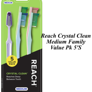 Reach Crystal Medium Family Value Pack 5’s Toothbrush