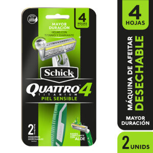 Schick Quattro 4 Titanium Sensitive Aloe 2CT