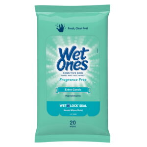 Wet Ones Travel Pack Sensitive Skin Fragrance Free 20CT, 10PC Tray